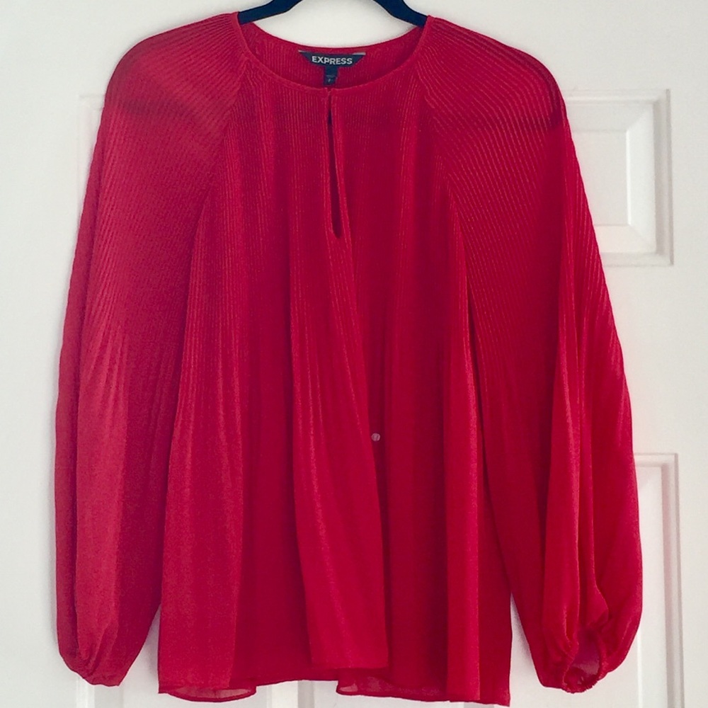 Pretty Express Red Sheer Blouse! 💋